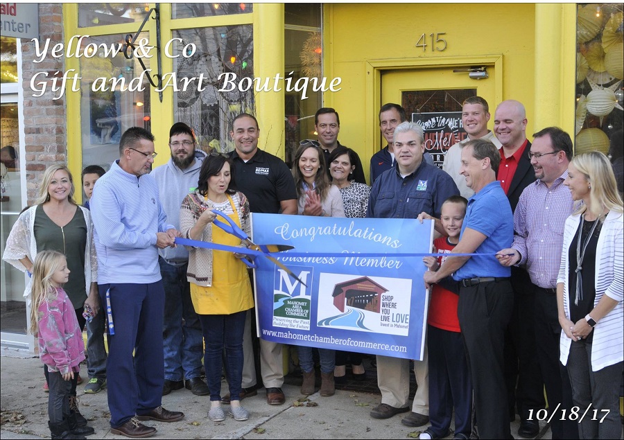 Yellow & Co Boutique Ribbon Cutting Mahomet